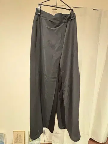 블랙 와이드 팬츠