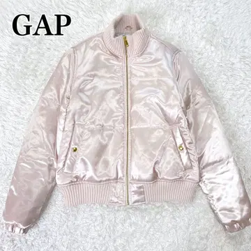 새상품급 GAP 갭 봄버 자켓 새틴 광택 핑크 M 사이즈