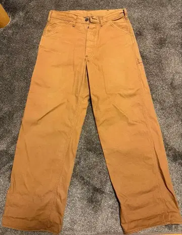 브라운 워크 팬츠 페인터 팬츠