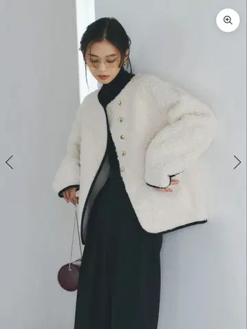 anuans ECOPEL 파이핑 보아 자켓 M