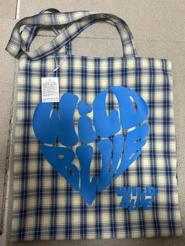 WILD BLUE 체크 무늬 토트백