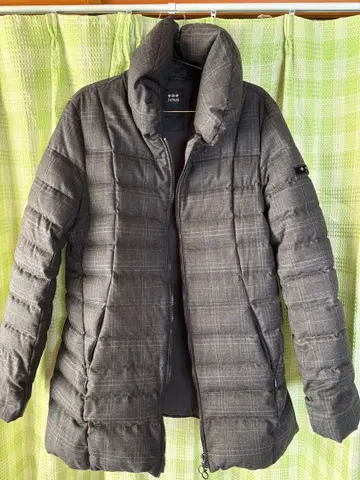 TATRAS 체크 무늬 다운 자켓 그레이