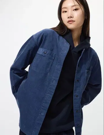 네이비 버튼 셔츠 L 사이즈 상당