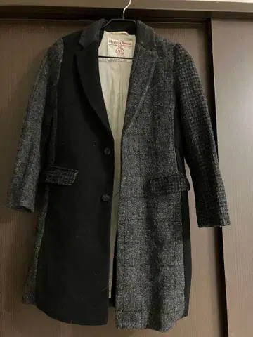 유나이티드 애로우즈 x Harris Tweed 콜라보 체스터 코트