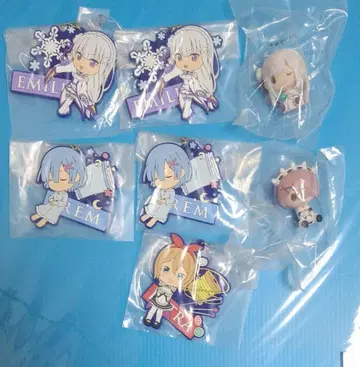 리제로 쵸코놋코 피규어 러버 키링 렘 에밀리아 페트라 라무
