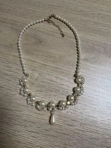 진주풍 목걸이 결혼식 신부