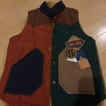 멀티 컬러 베스트 리버서블