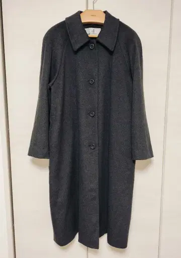 캐시미어 100 퍼(fur) 부착 스탠드 칼라 롱 코트