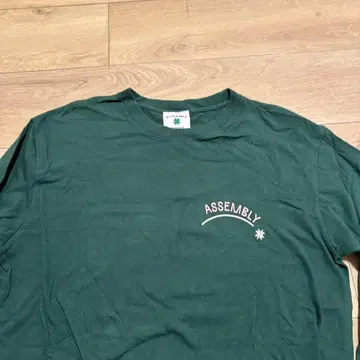 호시노 겐 Assembly 롱 슬리브 티셔츠 그린 L 사이즈
