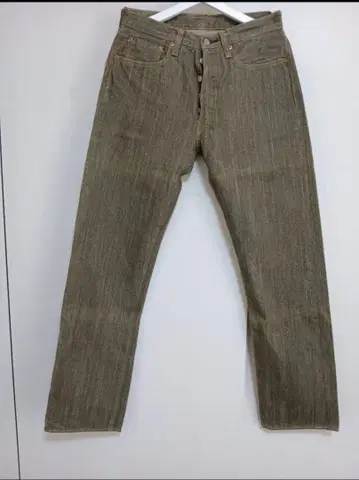 슈가케인 녹차 염색 올리브 그린 데님 택 포함 새상품