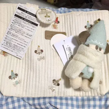 릴린린 토트 인형 배지 스카이블루