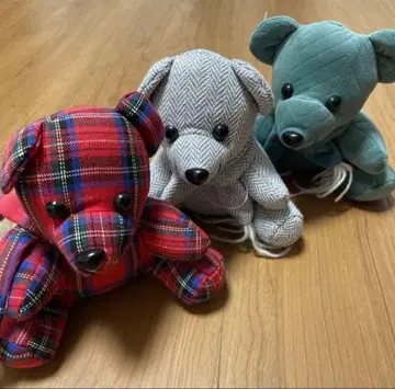 테디베어 봉제 인형 3체 세트
