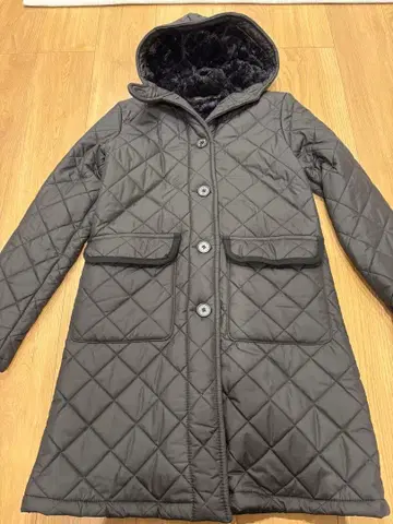 매킨토시 퀼팅 자켓 후드 부착