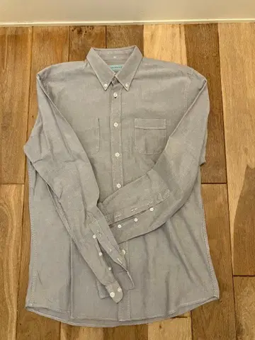 알레산드로 게라르데스키 그레이 버튼 다운 셔츠 L