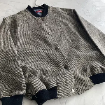 [ 레어 ] 빈티지 CHARME 트위드 블루종 짧은 기장 M 사이즈