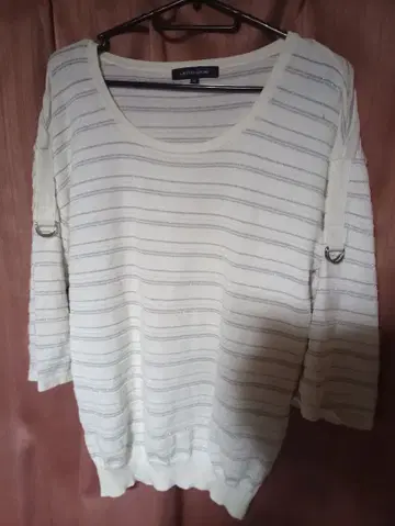 LAUTREAMONT 7부 소매 스트라이프 니트 38