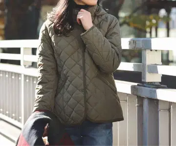 BEAMS HEART 빔즈 퀼팅 후드 블루종 M