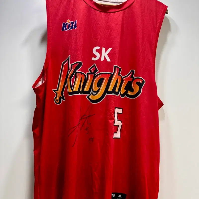 KBL SK나이츠 농구 유니폼 XL 친필싸인