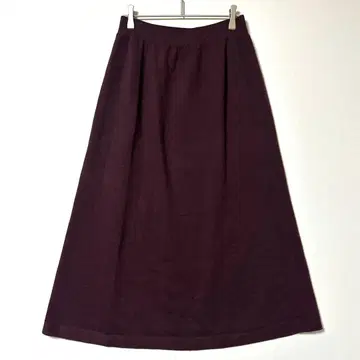 유니클로 니트 플레어 스커트 보르도 XL/XXL 롱 기장 와인 레드 Y