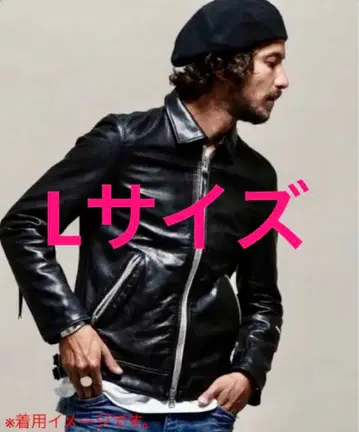 인기 L 사이즈 NANO UNIVERSE 시어링 가죽 명작 싱글 라이더