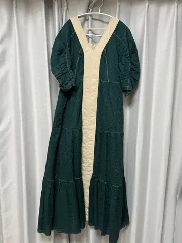 미랄 웨이브 코튼 티어드 드레스 롱 원피스