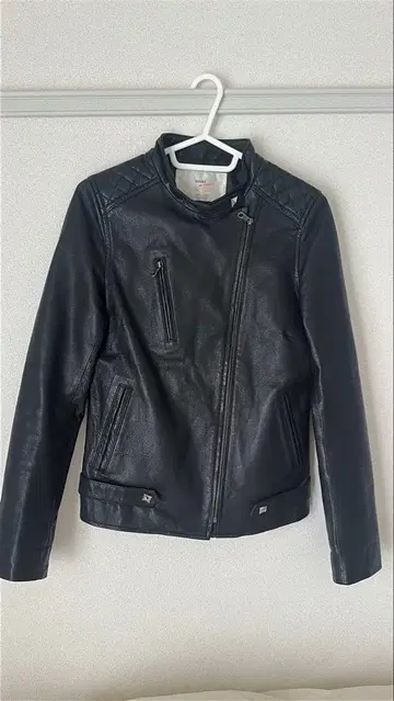 snidel 돈피 가죽 라이더 자켓