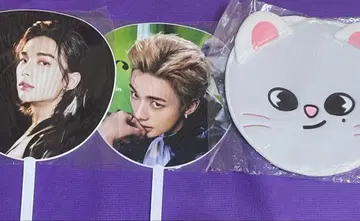 현진 부채 2개 세트 부채 커버