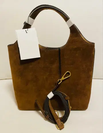 [ 미사용 새상품 ] ZARA 가죽 미니 토트백 브라운