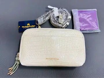 모다 프린치페 크로커다일 패턴 가죽 2웨이 지갑 미니백