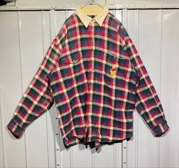 디즈니 푸우 체크 셔츠 구제 의류