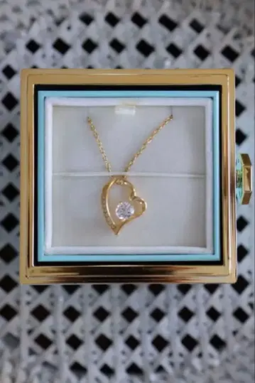 Genosos 이터널 로즈 박스 하트 목걸이 목걸이