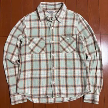 70s 복각 Fivebrother 헤비 플란넬 셔츠 S 체크
