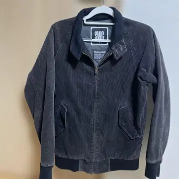 SWG 스윙탑 코듀로이 블루종 M 사이즈 자수 로고