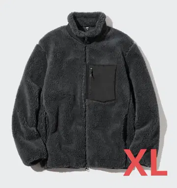 방풍 아우터 플리스 자켓 XL 다크 그레이 유니클로