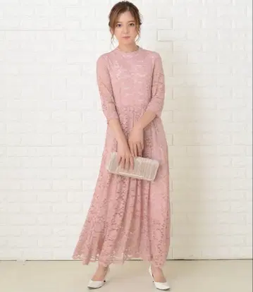 결혼식 드레스 경사 드레스 파티 드레스 레이스 원피스 핑크