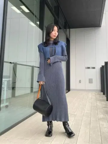 퍼블릭 도쿄 루프얀 스트라이프 원피스