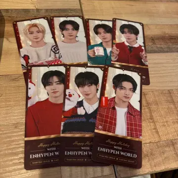 ENHYPENWORLD POP UP 홀리데이 북마크 7장 컴프