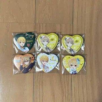 루토 군 하트형 캔뱃지 6개 세트