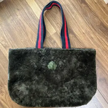 [레어] 수르 파베 프랑스제 퍼 토트백 이아파피요네 아쉬페