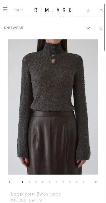 RIM.ARK Loop yarn 2way tops