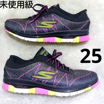미사용급 Skechers goga mat 블랙 핑크 25cm