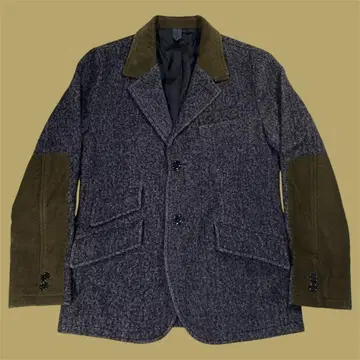 새상품급 ts(s) 코듀로이 절개 울 테일러드 자켓 믹스 컬러