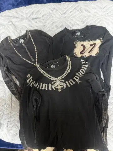 THE SAINTS SINPHONY 블랙 긴팔 티셔츠 3종 세트