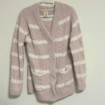 [ 새상품급 ] 젤라또피케 아란 가디건 ( 핑크 ) 복슬복슬 니트 홈웨어