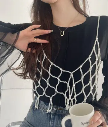 펄풍 뷔스티에 블랙 프리 사이즈