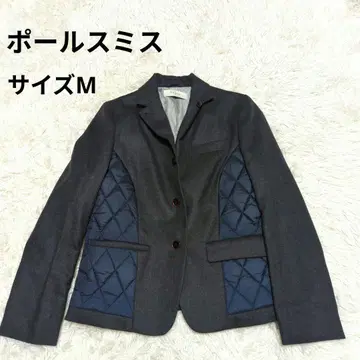 폴스미스 자켓 코트 퀼팅 절개 이소재 울