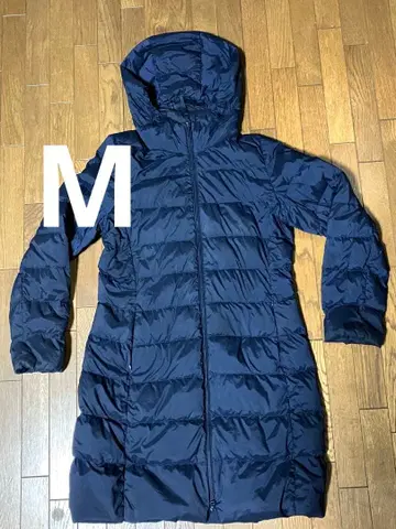 유니클로 울트라 라이트 다운 롱 코트 M 네이비