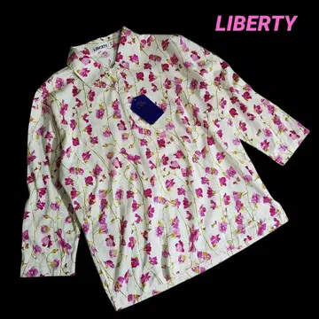 LIBERTY 꽃무늬 티셔츠 원단 풀오버 긴팔 셔츠/블라우스 9094