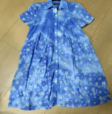 gouk 벚꽃 반팔 셔츠 원피스