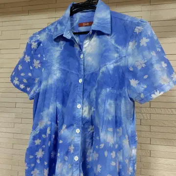 gouk 벚꽃 반팔 셔츠 원피스